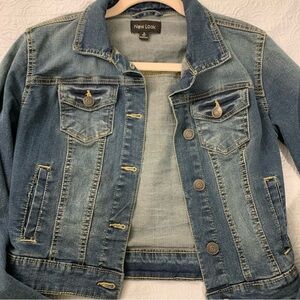 New Look Denim Jean Crop Jacket Size Small